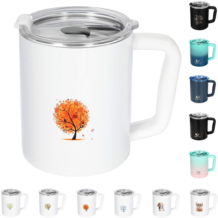 MingshanAncient Stainless Steel Coffee Mug With Silicone Handle And BPA